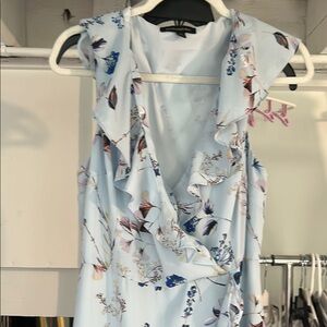 Banana Republic Light Blue Floral Maxi Dress